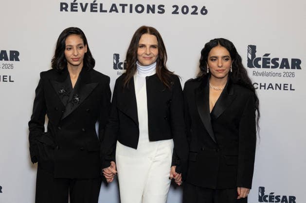 Cesar - Revelations 2026 NB Nadia Melliti, Juliette Binoche, Hafsia Herzi attends the Cesar - Revelations 2026 Photocall at Elysee Montmartre on January 19, 2026 in Paris, France. Photo by Nasser Berzane ABACAPRESS.COM Paris France  Copyright: xBerzanexNasser ABACAx