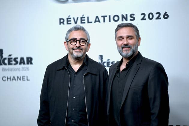 Cesar Revelations 2026 Photocall In Paris. FC PARIS, FRANCE - JANUARY 19 Eric Toledano, Suzanne Lindon and Olivier Nakache attend the Cesar - Revelations 2026 Photocall at Elysee Montmartre on January 19, 2026 in Paris, France. Photo by Franck Castel ABACAPRESS.COM Paris France  Copyright: xCastelxFranck ABACAx