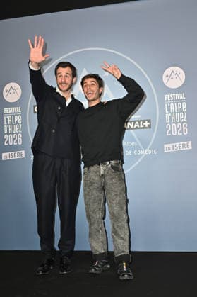 29th L Alpe d Huez Comedy Film Festival Opening Ceremony Bertrand Usclat and Martin Darondeau arriving to the Opening ceremony of the 29th Comedy Film Festival in L Alpe d’Huez, France, on January 19, 2026. Photo by Mireille Ampilhac ABACAPRESS.COM L Alpe d Huez France  Copyright: xAmpilhacxMireille ABACAx