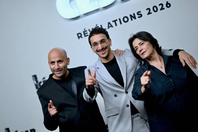 Cesar Revelations 2026 Photocall In Paris. FC PARIS, FRANCE - JANUARY 19 Younès Boucif and Hiam Abbas attend the Cesar - Revelations 2026 Photocall at Elysee Montmartre on January 19, 2026 in Paris, France. Photo by Franck Castel ABACAPRESS.COM Paris France  Copyright: xCastelxFranck ABACAx
