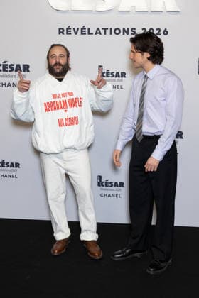Cesar - Revelations 2026 NB Vincent Macaigne, Abraham Wapler attends the Cesar - Revelations 2026 Photocall at Elysee Montmartre on January 19, 2026 in Paris, France. Photo by Nasser Berzane ABACAPRESS.COM Paris France  Copyright: xBerzanexNasser ABACAx