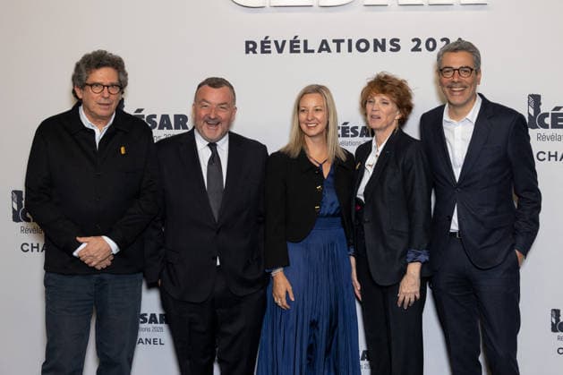 Cesar - Revelations 2026 NB Patrick Sobelman, Gérald-Brice Viret, Anna Marsch, Ariane Toscan Du Plantier and Deputy General Manager of CANAL+ France in charge of Channels and Programs, Jean-Marc Juramie attends the Cesar - Revelations 2026 Photocall at Elysee Montmartre on January 19, 2026 in Paris, France. Photo by Nasser Berzane ABACAPRESS.COM Paris France  Copyright: xBerzanexNasser ABACAx