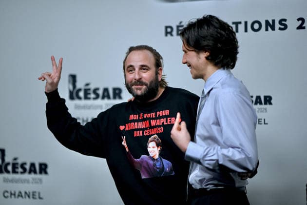 Cesar Revelations 2026 Photocall In Paris. FC PARIS, FRANCE - JANUARY 19 Vincent Macaigne and Abraham Wapler attend the Cesar - Revelations 2026 Photocall at Elysee Montmartre on January 19, 2026 in Paris, France. Photo by Franck Castel ABACAPRESS.COM Paris France  Copyright: xCastelxFranck ABACAx