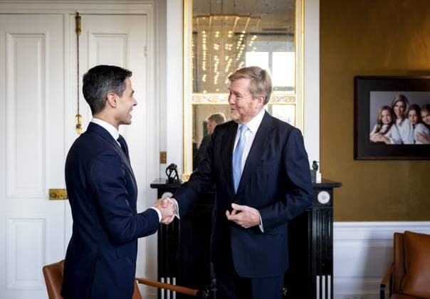 Den Haag, The Netherlands, 2026-01-20 08:59:14 DEN BOSH, 20-01-2026, Huis ten Bosh Palace Reception of the House of Representatives faction leaders D66, PvV and VVD at Huis ten Bosh Palace PHOTO: NLBeeld POOL Sem van der WalIn the photo: Rob Jetten Credit: NL Beeld Patrick van Emst  Copyright: xx x