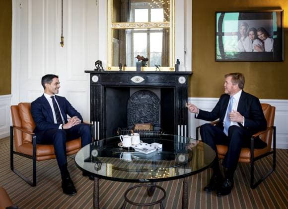 Den Haag, The Netherlands, 2026-01-20 08:59:32 DEN BOSH, 20-01-2026, Huis ten Bosh Palace Reception of the House of Representatives faction leaders D66, PvV and VVD at Huis ten Bosh Palace PHOTO: NLBeeld POOL Sem van der WalIn the photo: Rob Jetten Credit: NL Beeld Patrick van Emst  Copyright: xx x