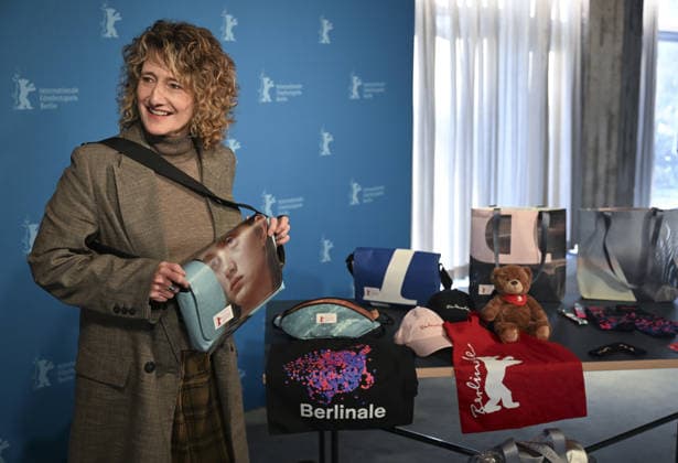 Promotional event ahead of 76th Berlin International Film Festival BERLIN, GERMANY - JANUARY 20: Berlinale Director Tricia Tuttle poses with Berlinale merchandise ahead of the promotional meeting for the 76th International Berlin Film Festival (Berlinale) in Berlin, Germany on January 20, 2026. Halil Sagirkaya Anadolu Berlin Germany. Editorial use only. Please get in touch for any other usage.  Copyright: x2026xAnadoluxHalilxSagirkayax