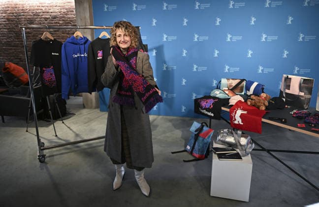 Promotional event ahead of 76th Berlin International Film Festival BERLIN, GERMANY - JANUARY 20: Berlinale Director Tricia Tuttle poses with Berlinale merchandise ahead of the promotional meeting for the 76th International Berlin Film Festival (Berlinale) in Berlin, Germany on January 20, 2026. Halil Sagirkaya Anadolu Berlin Germany. Editorial use only. Please get in touch for any other usage.  Copyright: x2026xAnadoluxHalilxSagirkayax