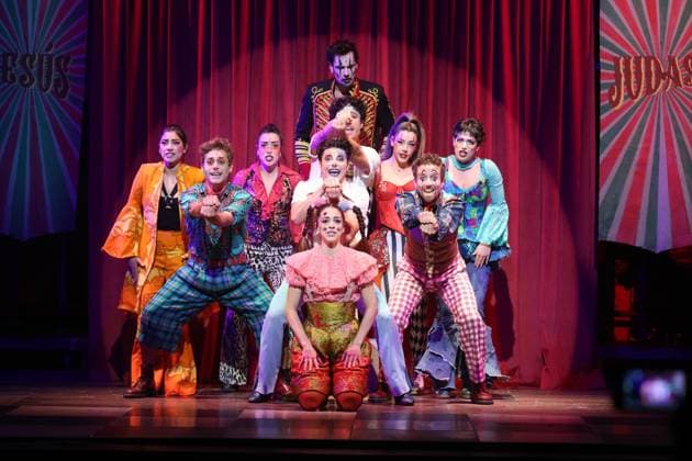 Antonio Banderas presents Godspell, The Musical in Madrid Photographs of the cast during the presentation of Godspell, The Musical at the Gran Teatro Pavón, on January 20, 2026, in Madrid Spain FAMOUS MUSICAL GOSPELL Raú Madrid Madrid Madrid Spain  Copyright: xRaulxTerrelx 7231316