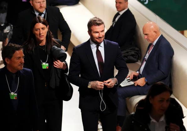 January 20, 2026, Davos, Switzerland: David Beckham, middle, attends the World Economic Forum in Davos, Switzerland on Tuesday, Jan. 20, 2026. Davos Switzerland  - ZUMAc35_ 20260120_zaf_c35_025 Copyright: xSeanxKilpatrickx