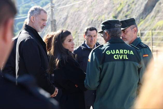 Spanish King Felipe VI and Letizia during a visit to Command Post after Adamuz railway train accident in Adamuz, Cordoba on Tuesday, 20 January Cordon Press 