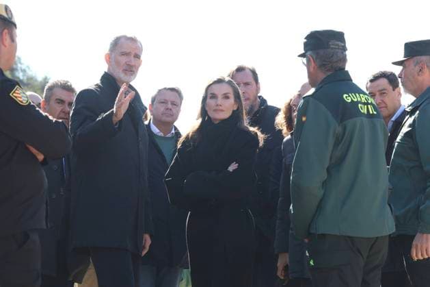 Spanish King Felipe VI and Letizia during a visit to Command Post after Adamuz railway train accident in Adamuz, Cordoba on Tuesday, 20 January Cordon Press 