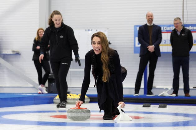 The Prince and Princess of Wales visit the National Curling Academy The Prince and Princess of Wales visit the National Curling Academy and meet with the Team GB and Paralympics GB Curling teams ahead of the Winter Olympic Games, in Stirling, Scotland, UK, on the 20th January 2026. Picture by Russell Cheyne WPA-Pool Stirling National Curling Academy Stirlingshire United Kingdom  WHA-0807