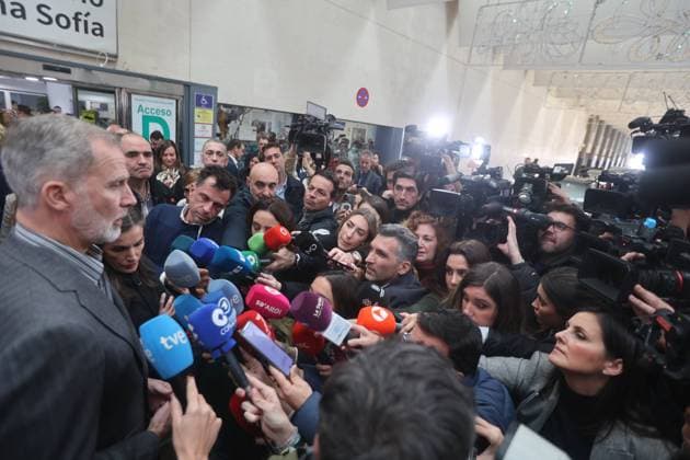 Spanish King Felipe VI and Letizia during a visit to Reina Sofia Hospital after Adamuz railway train accident in Cordoba on Tuesday, 20 January 2026. Cordon Press 