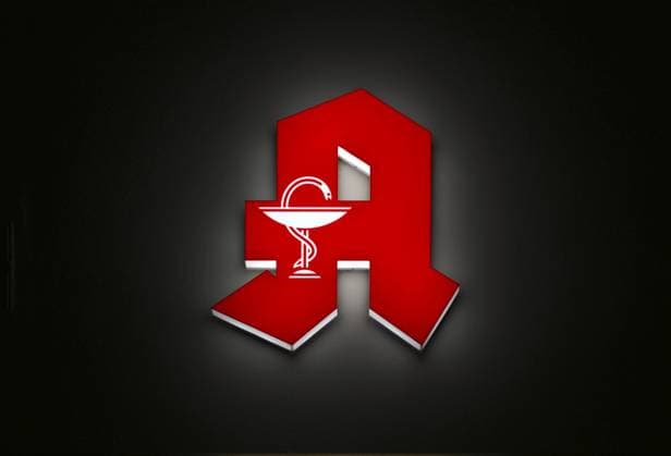Nachtaufnahme, Logo, rote Leuchtreklame, Zeichen Apotheke mit Aesculapstab, Äskulapstab, Stuttgart, Baden-Württemberg, Deutschland Night shot, logo, red neon sign, pharmacy sign with Aesculapian stick, Aesculapian stick, Stuttgart, Baden-Württemberg, Germany Copyright: imageBROKER MichaelxWeber iblimw16280705.jpg