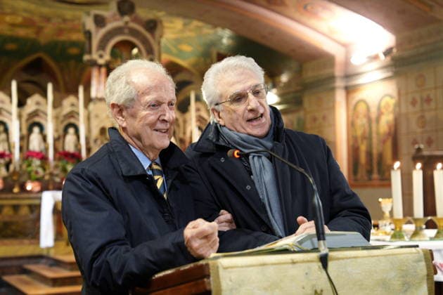 Milan, Funeral of Tony Dallara in the Basilica of Corpus Domini in Via Pagano, 8 in the photo Memo Remigi and Michele singing  Copyright: xDuilioxPiaggesix xipa-agency.netx xDuilioxPiaggesix IPA_Agency_IPA70332434