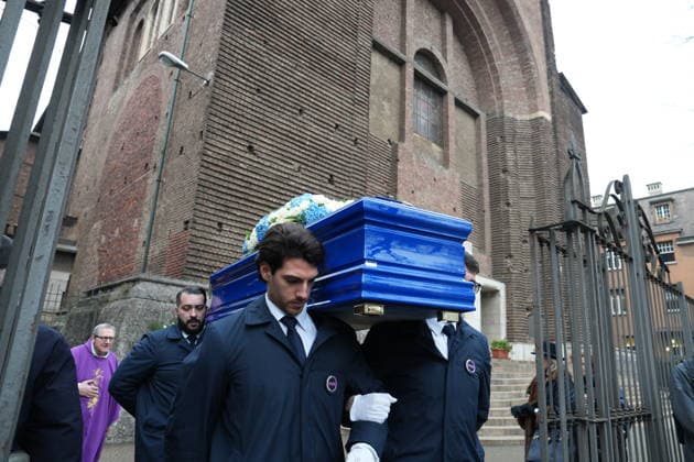 Milan, Funeral of Tony Dallara in the Basilica of Corpus Domini on Via Pagano, 8  Copyright: xDuilioxPiaggesix xipa-agency.netx xDuilioxPiaggesix IPA_Agency_IPA70332558