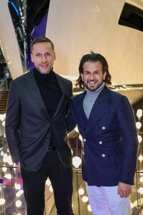 boot Messe Blue Motion Night 2026 Entrepreneur and Mallorca singer Christian Cichon stage name MOSES C with star chef Philipp Eberhardt re Düsseldorf boot Messe NRW Germany