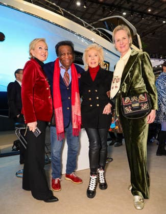 boot Messe Blue Motion Night 2026 L R Claudia Jerger YOU Foundation , guest of honor Roberto Blanco, Ute Ohoven UNESCO Special Ambassador and pharmaceutical manager Marion Bock Düsseldorf boot Messe NRW Germany