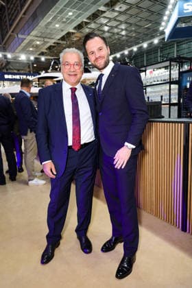 boot Messe Blue Motion Night 2026 boot Director Petros Michelidakis with Messe Düsseldorf Managing Director Marious Berlemann re Düsseldorf boot Messe NRW Germany