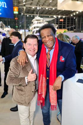 boot Messe Blue Motion Night 2026 Uwe Erensmann Photo Presse Agentur @uepress with singer Roberto Blanco, who was invited as guest of honor Düsseldorf boot Messe NRW Germany