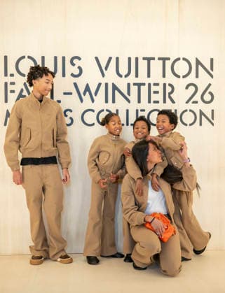 PFW Louis Vuitton Photocall EB Pharrell Williams wife Helen Lasichanh (2R) and their children attends the Louis Vuitton Menswear Fall Winter 2026-2027 show as part of Paris Fashion Week on January 20, 2026 in Paris, France. Photo by Eliot Blondet ABACAPRESS.COM Paris France France  Copyright: xBlondetxEliot ABACAx