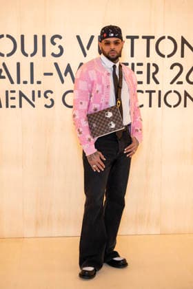 PFW Louis Vuitton Photocall EB Chris Brown attends the Louis Vuitton Menswear Fall Winter 2026-2027 show as part of Paris Fashion Week on January 20, 2026 in Paris, France. Photo by Eliot Blondet ABACAPRESS.COM Paris France France  Copyright: xBlondetxEliot ABACAx