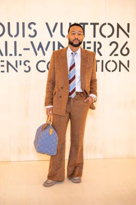 PFW Louis Vuitton Photocall EB John Legend attends the Louis Vuitton Menswear Fall Winter 2026-2027 show as part of Paris Fashion Week on January 20, 2026 in Paris, France. Photo by Eliot Blondet ABACAPRESS.COM Paris France France  Copyright: xBlondetxEliot ABACAx