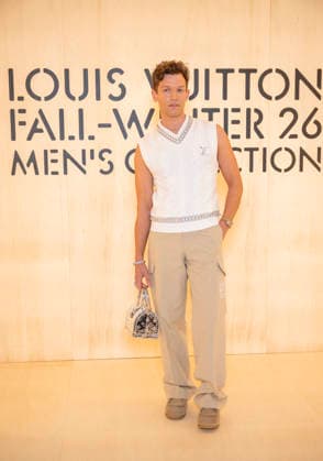 PFW Louis Vuitton Photocall EB George Tabor-King attends the Louis Vuitton Menswear Fall Winter 2026-2027 show as part of Paris Fashion Week on January 20, 2026 in Paris, France. Photo by Eliot Blondet ABACAPRESS.COM Paris France France  Copyright: xBlondetxEliot ABACAx
