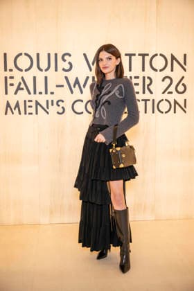 PFW Louis Vuitton Photocall EB Alisa Volskaya attends the Louis Vuitton Menswear Fall Winter 2026-2027 show as part of Paris Fashion Week on January 20, 2026 in Paris, France. Photo by Eliot Blondet ABACAPRESS.COM Paris France France  Copyright: xBlondetxEliot ABACAx
