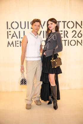 PFW Louis Vuitton Photocall EB George Tabor-King and Alisa Volskaya attends the Louis Vuitton Menswear Fall Winter 2026-2027 show as part of Paris Fashion Week on January 20, 2026 in Paris, France. Photo by Eliot Blondet ABACAPRESS.COM Paris France France  Copyright: xBlondetxEliot ABACAx