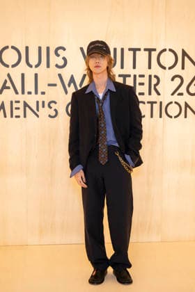 PFW Louis Vuitton Photocall EB Xu Minghao aka The 8 attends the Louis Vuitton Menswear Fall Winter 2026-2027 show as part of Paris Fashion Week on January 20, 2026 in Paris, France. Photo by Eliot Blondet ABACAPRESS.COM Paris France France  Copyright: xBlondetxEliot ABACAx