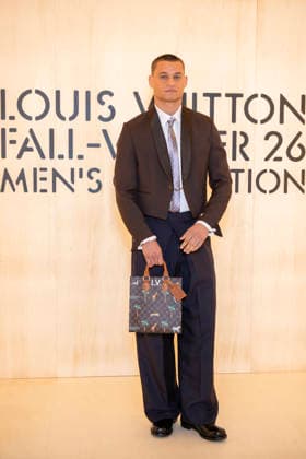 PFW Louis Vuitton Photocall EB Tyriq Wither attends the Louis Vuitton Menswear Fall Winter 2026-2027 show as part of Paris Fashion Week on January 20, 2026 in Paris, France. Photo by Eliot Blondet ABACAPRESS.COM Paris France France  Copyright: xBlondetxEliot ABACAx