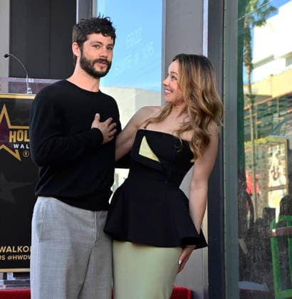 Actress Rachel McAdams is joined by Dylan O Brien (L) during an unveiling ceremony honoring her with the 2, 833rd star on the Hollywood Walk of Fame in Los Angeles on Tuesday, January 20, 2026.  LAP2026012015 JIMxRUYMEN