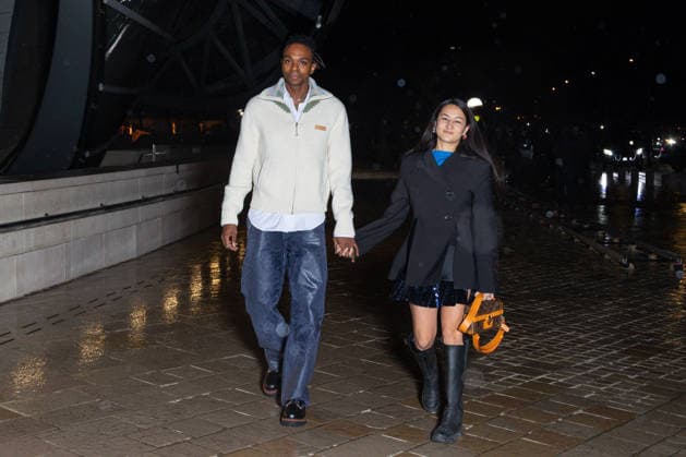 Louis Vuitton Menswear Fall Winter 2026-2027 Arrivals Enzo Lefort, Kitesy Martin attends the Louis Vuitton Menswear Fall Winter 2026-2027 show as part of Paris Fashion Week on January 20, 2026 in Paris, France. Photo by Nasser Berzane ABACAPRESS.COM Paris France  Copyright: xBerzanexNasser ABACAx