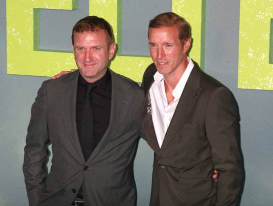 Shelter film premiere London, UK. John Friedberg and Brendon Boyea at the Shelter film premiere. Leicester Square. 20th January 2026. LMK11-S200126 001. Steve Bealing Landmark Media 