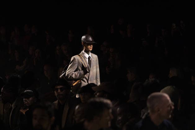 PFW - Louis Vuitton Menswear Ready-to-wear Fall-Winter 2026 2027 collection - Runway A model presents a creation for the Louis Vuitton Menswear Ready-to-wear Fall-Winter 2026 2027 collection as part of the Paris Fashion Week in Paris on January 20, 2026. Photo by Alexis Jumeau ABACAPRESS.COM Paris France  Copyright: xJumeauxAlexis ABACAx