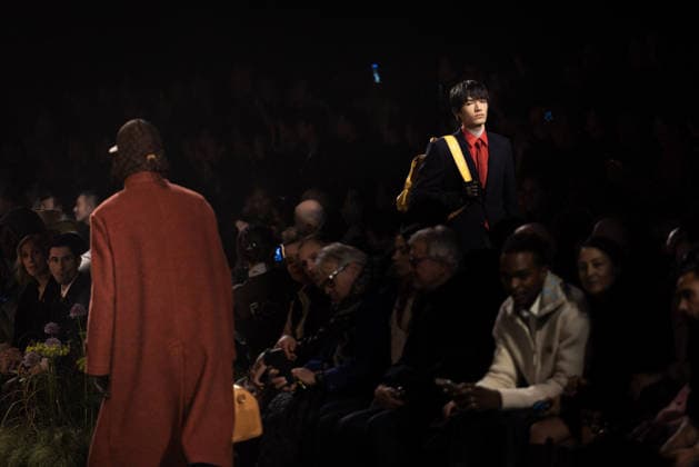 PFW - Louis Vuitton Menswear Ready-to-wear Fall-Winter 2026 2027 collection - Runway A model presents a creation for the Louis Vuitton Menswear Ready-to-wear Fall-Winter 2026 2027 collection as part of the Paris Fashion Week in Paris on January 20, 2026. Photo by Alexis Jumeau ABACAPRESS.COM Paris France  Copyright: xJumeauxAlexis ABACAx