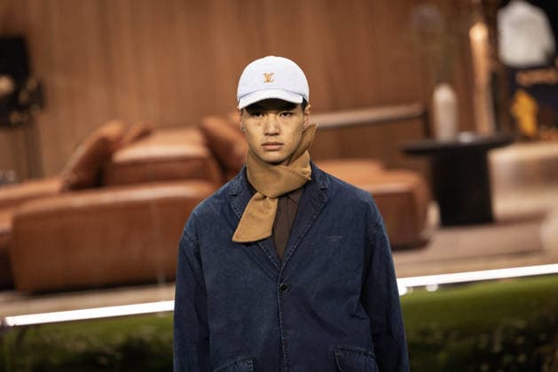PFW - Louis Vuitton Menswear Ready-to-wear Fall-Winter 2026 2027 collection - Runway A model presents a creation for the Louis Vuitton Menswear Ready-to-wear Fall-Winter 2026 2027 collection as part of the Paris Fashion Week in Paris on January 20, 2026. Photo by Alexis Jumeau ABACAPRESS.COM Paris France  Copyright: xJumeauxAlexis ABACAx