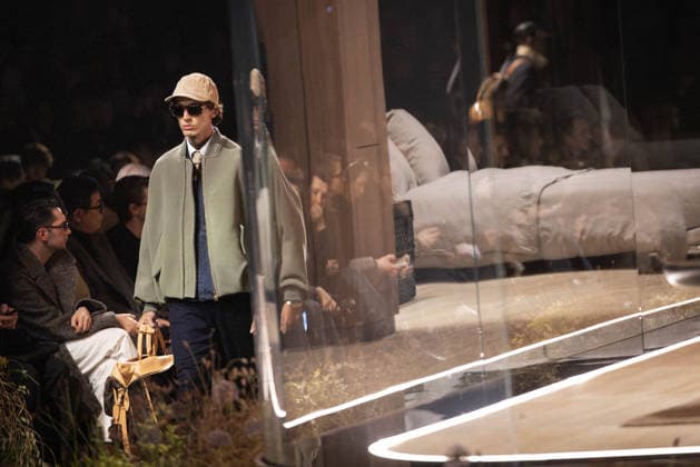 PFW - Louis Vuitton Menswear Ready-to-wear Fall-Winter 2026 2027 collection - Runway A model presents a creation for the Louis Vuitton Menswear Ready-to-wear Fall-Winter 2026 2027 collection as part of the Paris Fashion Week in Paris on January 20, 2026. Photo by Alexis Jumeau ABACAPRESS.COM Paris France  Copyright: xJumeauxAlexis ABACAx