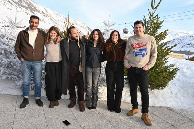 29th Comedy Film Festival - C est Qui L Amour - L Alpe Du Huez Lyes Salem, Celeste Brunnquell, Vincent Macaigne, Saul Benchetrit, Laure Calamy and Fabien Gorgeart attending the photocall of C’est quoi l’amour ? the 29th Comedy Film Festival in L Alpe d’Huez, France, on January 20, 2026. Photo by Mireille Ampilhac ABACAPRESS.COM L Alpe Du Huez France  Copyright: xAmpilhacxMireille ABACAx