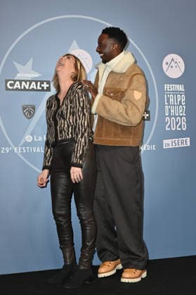 29th Comedy Film Festival - L Alpe Du Huez Michele Laroque and Ahmed Sylla posing for a photocall during the 29th Comedy Film Festival in L Alpe d’Huez, France, on January 20, 2026. Photo by Mireille Ampilhac ABACAPRESS.COM Paris France  Copyright: xAmpilhacxMireille ABACAx