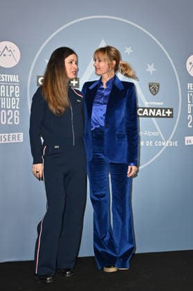 29th Comedy Film Festival - L Alpe Du Huez Baya Rehaz and Caroline Anglade posing for a photocall during the 29th Comedy Film Festival in L Alpe d’Huez, France, on January 20, 2026. Photo by Mireille Ampilhac ABACAPRESS.COM Paris France  Copyright: xAmpilhacxMireille ABACAx