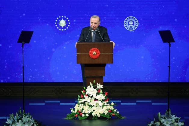 Turkish President Recep Tayyip Erdo?an participated in the Ministry of Culture Turkish President Recep Tayyip Erdo?an participated in the Ministry of Culture and Tourism s Living Human Treasures awards ceremony and delivered a speech at the event held at the Be?tepe Congress and Culture Center in the Presidential Complex in Ankara, Turkey. January 21, 2026. Photo by Turkish presidency apaimages Istanbul Istanbul Turkey 210126_Turkey_TPO_00(12) Copyright: xapaimagesxTurkishxpresidencyx xapaimagesx
