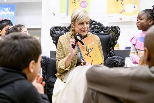 Princess Laurentien Launches National Reading Days - Schiedam OBA Princess Laurentien reads during the National Reading Breakfast at the Amsterdam Public Library (OBA), Reigersbos location. Twenty years ago, at this same location, the Princess read for the first time during the National Reading Days. The Reading Breakfast traditionally kicks off the National Reading Days campaign. Amsterdam, The Netherlands on January 21, 2026, Photo by Bruno Press ABACAPRESS.COM Amsterdam Netherlands  Copyright: xBrunoxPress ABACAx