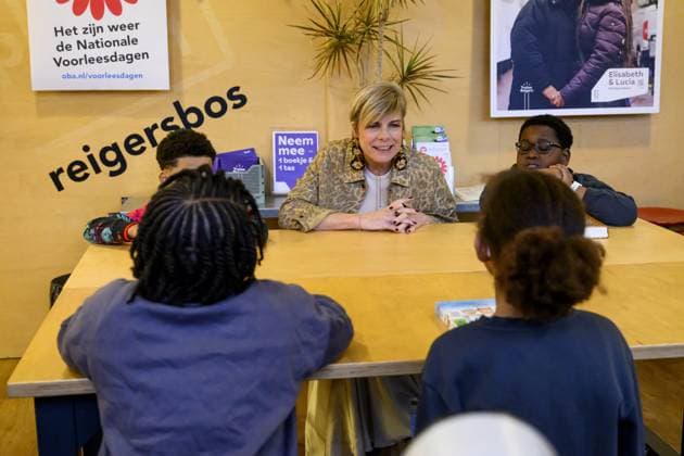 Princess Laurentien Launches National Reading Days - Schiedam OBA Princess Laurentien reads during the National Reading Breakfast at the Amsterdam Public Library (OBA), Reigersbos location. Twenty years ago, at this same location, the Princess read for the first time during the National Reading Days. The Reading Breakfast traditionally kicks off the National Reading Days campaign. Amsterdam, The Netherlands on January 21, 2026, Photo by Bruno Press ABACAPRESS.COM Amsterdam Netherlands  Copyright: xBrunoxPress ABACAx