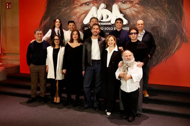 Photocall of the film Aida y Vuelta in Madrid Carmen Machi, Miren Ibarguren, Pepe Viyuela, Mariano Pena, Melani Olivares, Canco Rodríguez, Secun de la Rosa, David Castillo, Óscar Reyes, Pepa Rus and Emilio Gavira pose at the photocall for the presentation of the film Aida y Vuelta at the Espacio Movistar in Gran Vía, January 21, 2026, in Madrid Spain The film that will be the jump to the big screen of the series Aida next January 30, 2026 PHOTOCALL CINE AIDA Y VUELTA PREMIERE JANUARY 21, 2026 Antonio Gutié Madrid Madrid Spain Copyright: xAntonioxGutià rrezx 7233954