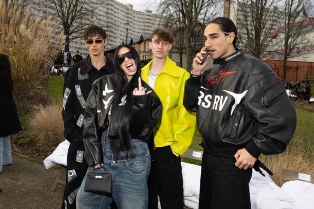 Kit Price, Owen Lynch, Willy Cartier, Camilla Araujo au défilé 3 Paradis Collection Prêt à Porter Mode Masculine Automne Hiver 2026 2027 lors de la Fashion Week de Paris PFW , le 21 Janvier 2026 Jeremy MELLOUL Bestimage Celebrities at 3 Paradis Fashion Show Menswear Collection Fall Winter 2026 2027 during Paris Fashion Week on 21th January 2026 Paris France  Copyright: xJeremyxMelloulx xBestimagexJeremyxMelloulx xBestimagex