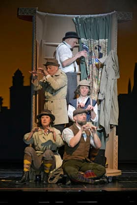 Krista Birkner, Mario Ramos, Henrik Kairies, Oliver Seidel and citizen Lars Dietrich at the photo rehearsal for the play Erich and the Detectives at the Schlosspark Theater Berlin, 21 01 2026 Foto:xM.xBehrensx xFuturexImagex erich_6102