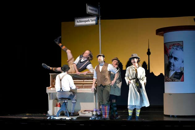 Henrik Kairies, Oliver Seidel, citizen Lars Dietrich, Mario Ramos and Krista Birkner at the photo rehearsal for the play Erich and the Detectives at the Schlosspark Theater Berlin, 21 01 2026 Foto:xM.xBehrensx xFuturexImagex erich_6107