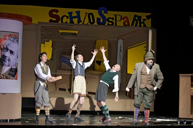 Krista Birkner, Oliver Seidel, Mario Ramos and citizen Lars Dietrich at the photo rehearsal for the play Erich and the Detectives at the Schlosspark Theater Berlin, 21 01 2026 Foto:xM.xBehrensx xFuturexImagex erich_6134